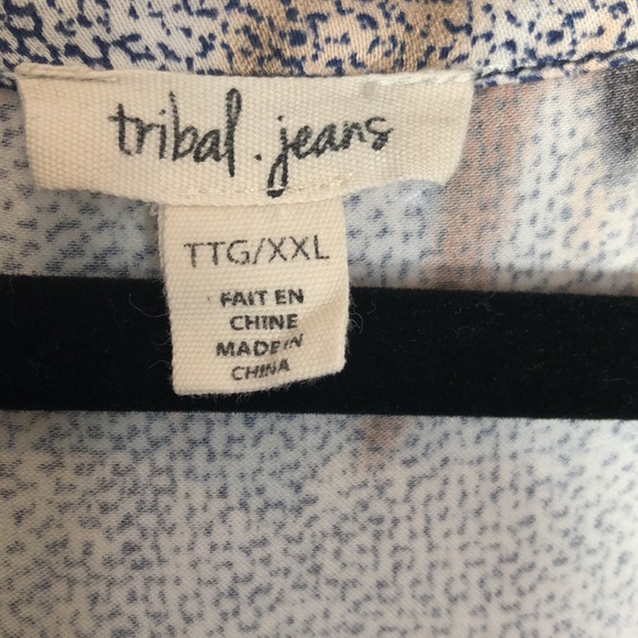 Tribal Top pull over blouse long sleeve Sz XXL - Picture 5 of 8